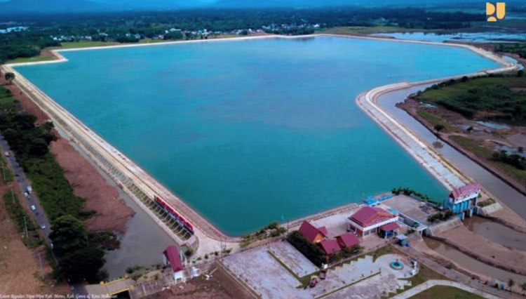 Ilustrasi pembangunan Kolam Regulasi Nipa-Nipa di Kabupaten Gowa (FOTO: Biro Komunikasi Publik Kementerian PUPR  RI)