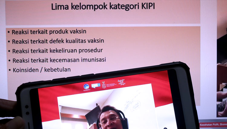Dialog Produktif bertema Keamanan Vaksin dan Menjawab KIPI (Kejadian Ikutan Pasca Imunisasi), yang diselenggarakan Komite Penanganan COVID-19 dan Pemulihan Ekonomi Nasional (KPCPEN). (FOTO: Lalu Hamdani For TIMES Indonesia)