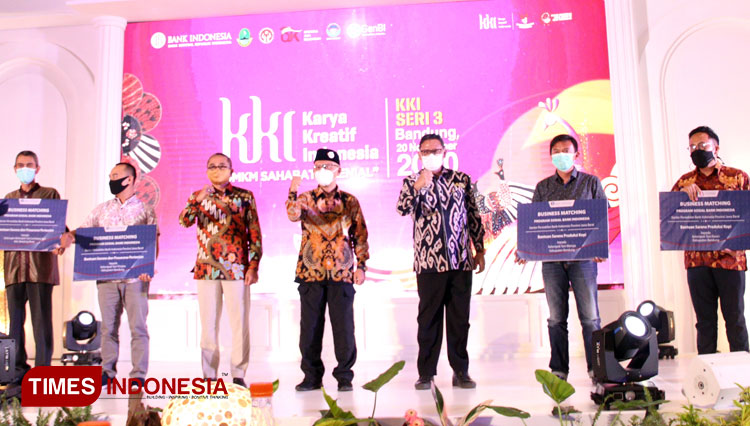 Bank Indonesia Perwakilan Jawa Barat menggelar launching Karya Kreatif Indonesia (KKI) 2020 Seri 3, di Kota Bandung, Jumat (20/11/20).(FOTO: Humas BI Jabar for TIMES Indonesia)
