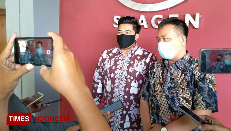 Ketua DPRD Gresik didampingi Wakil Ketua Komisi II, M Syahrul Munir usai studi banding di Kabupaten Sragen (Foto: Akmal/TIMES Indonesia).