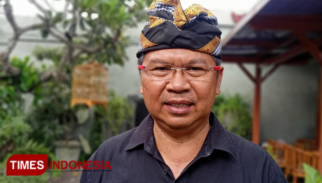 Sekretaris Umum Aliansi Organisasi Kemasyarakatan Hindu Nusa Tenggara Barat, I Wayan Karioka.(FOTO: Anugrah Dany/TIMES Indonesia)