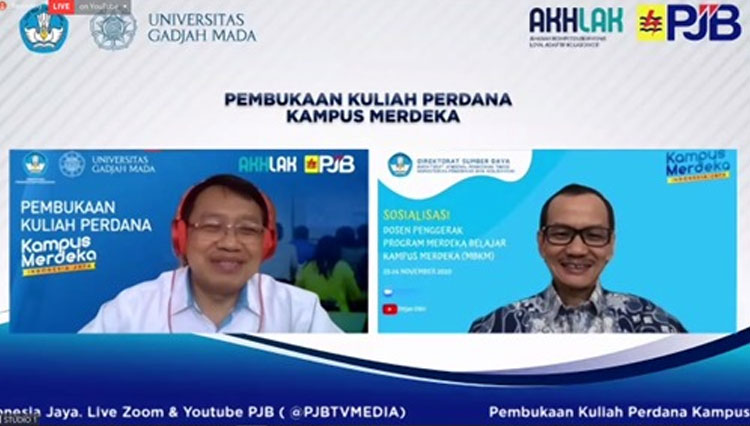 PJB melakukan pembukaan kuliah kampus merdeka secara virtual pada Senin (23/11/2020). (Foto: Dok.PJB)