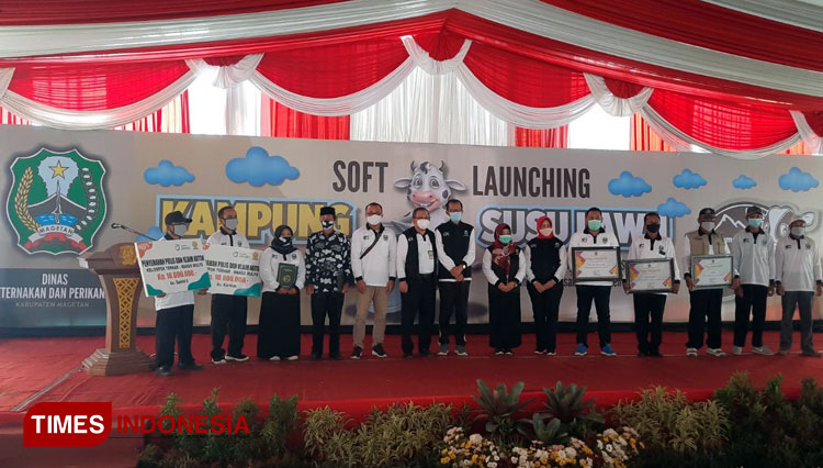 Rangkaian acara soft launching Kampung Susu Lawu (KSL) di Singolangu, Magetan. (Foto: Disnakan Magetan for TIMES Indonesia)