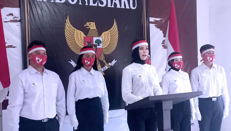 Tangkapan layar video nasionalisme yang dilakukan Duta Pancasila Kabupaten Malang