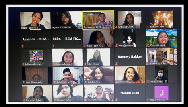 BEM FISIP UAJY bekerjasama dengan Lifepal menggelar Webinar. (FOTO: UAJY for TIMES Indonesia) 