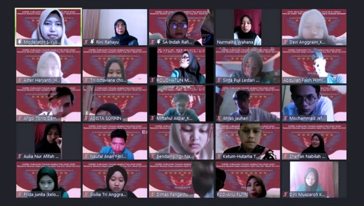 Ospek Jurusan Mahasiswa Jurusan Administrasi Publik Fakultas Ilmu Administrasi (FIA) Unisma Malang berlangsung secara virtual