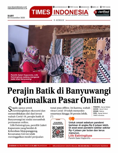 Edisi Rabu, 2 Desember 2020: E-Koran, Bacaan Positif Masyarakat 5.0 