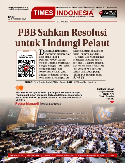 Edisi Rabu, 2 Desember 2020: E-Koran, Bacaan Positif Masyarakat 5.0 