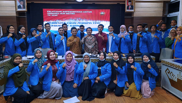 Aktivis Organisasi Kemahasiswaan (ORMAWA) Institut Agama Islam Negeri (IAIN) Metro Lampung mengikuti Pendidikan dan Pelatihan Kepemimpinan Mahasiswa Tingkat Dasar (Diklatpimda).