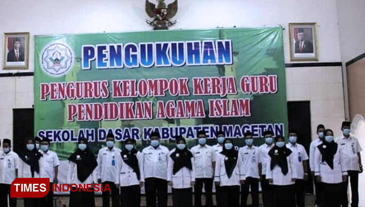 Acara pengukuhan pengurus kelompok kerja guru PAI di Magetan. (FOTO: Guru Magetan for TIMES Indonesia) 