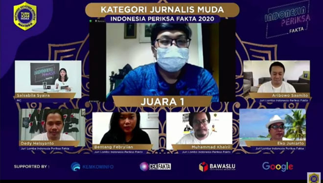 Jurnalis TIMES Indonesia Raih Juara Pertama Lomba Periksa Fakta