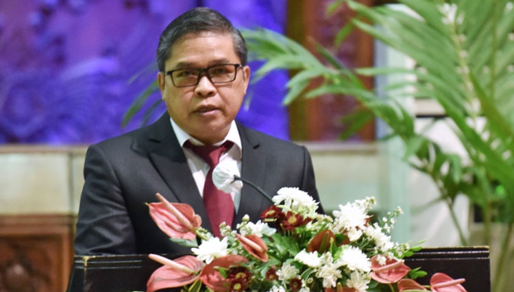 Prosesi Pengukuhan 5 Profesor Riset dilingkup KLHK pada Kamis (3/12) di Auditorium Dr Soedjarwo, Jakarta. (Foto: Dokumentasi KLHK)