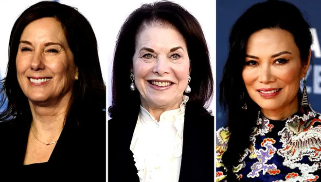 Penipu pernah menyamar menjadi tokoh-tokoh penting dunia perfilman Amerika seperti Kathleen Kennedy, Sherry Lansing, dan Wendy Deng. (Foto: EPA/AP/Getty)