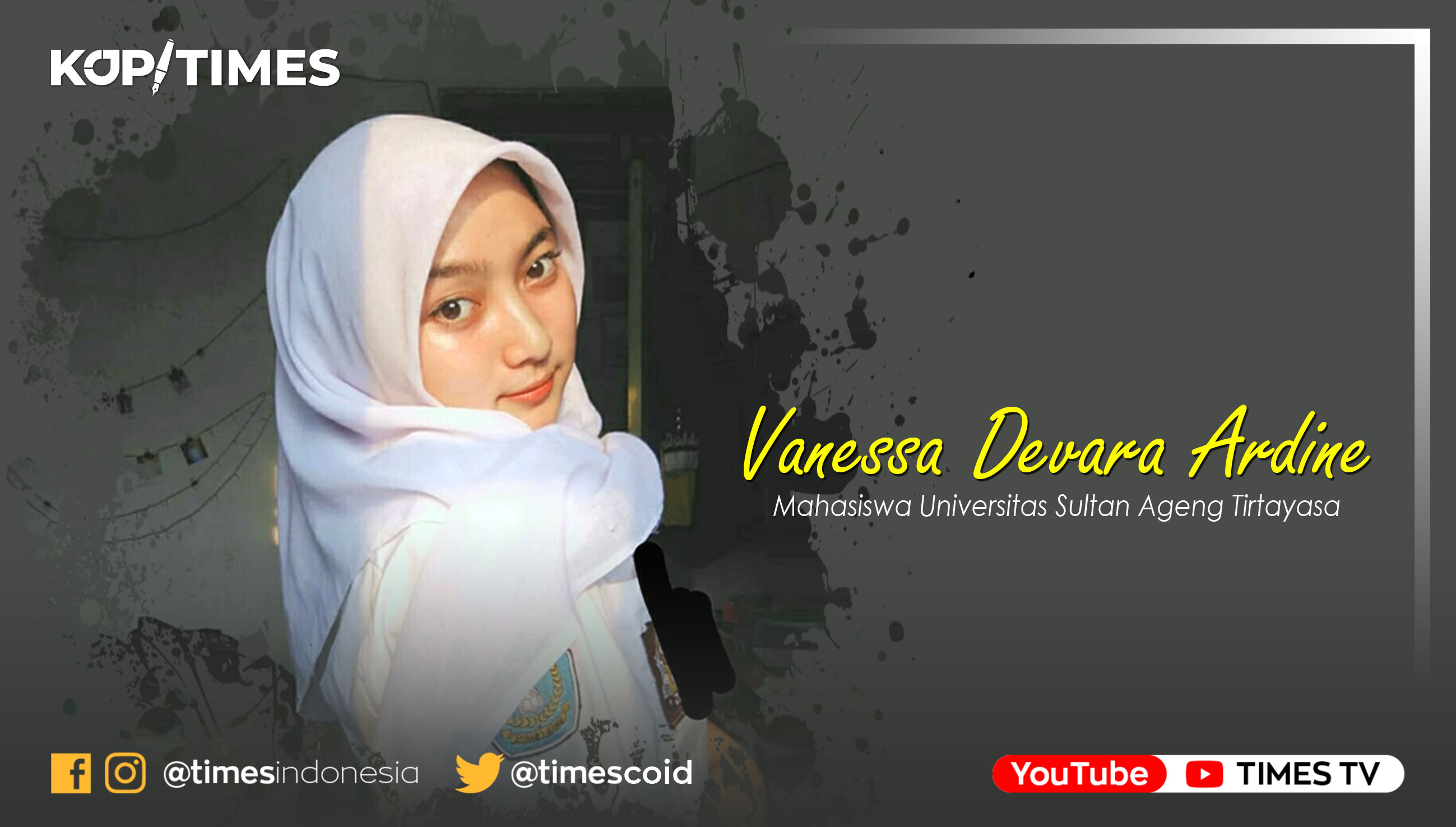 Vanessa Devara Ardine, Mahasiswa Program Studi Ilmu Komunikasi FISIP, Universitas Sultan Ageng Tirtayasa.