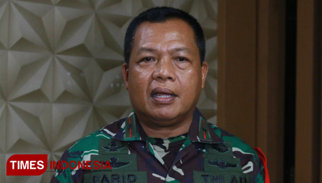 Danrem 132 Tadulako Brigjen TNI Farid Makruf ketika dijumpai pada Jumat, (4/12/2020). (Foto : Anang Prasetio/TIMES Indonesia)