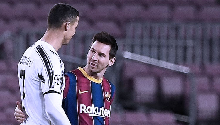 Cristiano Ronaldo dan Lionel Messi. (FOTO: AFP)
