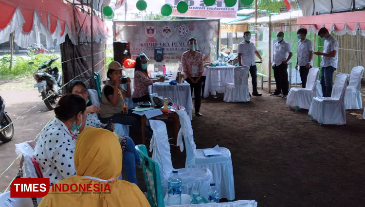 TPS 1 Kelurahan Girian Permai Kecamatan Girian Kota Bitung Provinsi Sulut, saat penghitungan suara. (Foto: Herry Dumais/TIMES Indonesia)
