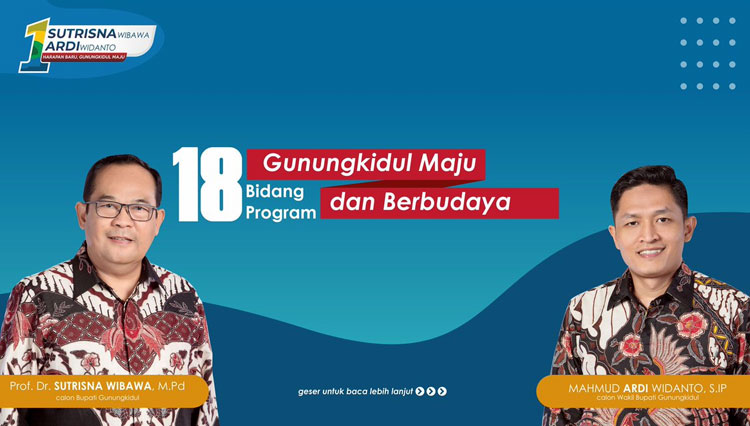 Paslon Cabup dan Cawabup Pilkada Gunungkidul