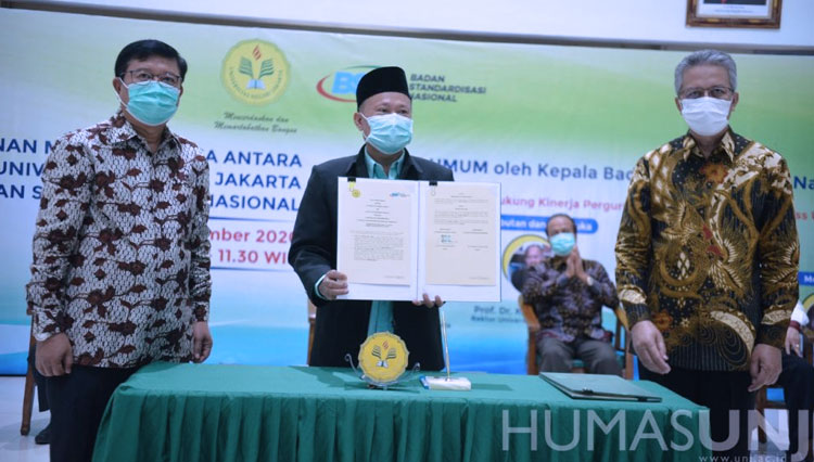 MoU kerjasama UNJ dan BSN.