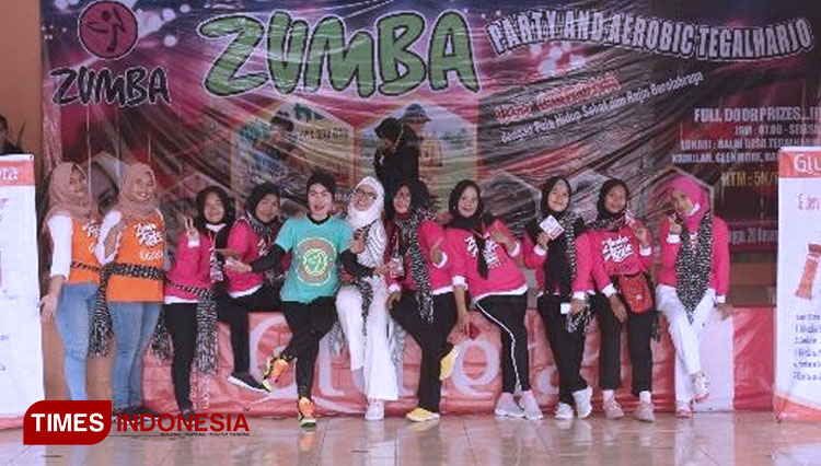 Panitia Zumba Party & Aerobic Tegalharjo Banyuwangi. (Foto: Glutera for TIMES Indonesia)
