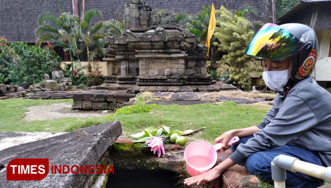 Candi Songgoriti tetap dikunjungi wisatawan yang datang ke Kota Wisata Batu. (Foto: Muhammad Dhani Rahman/TIMESINDONESIA)