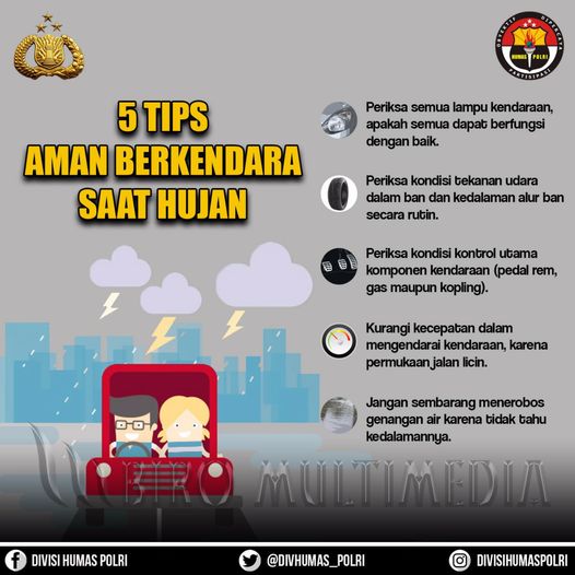 5 Tips Berkendara Aman Saat Hujan