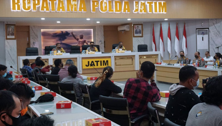 Polda Jatim saat menggelar Anev 2020. (Foto: dok. Humas Polda Jatim)