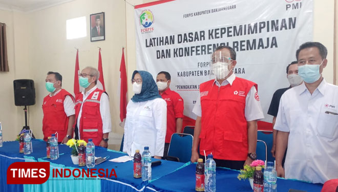 Pelantikan pengurus FORPIS PMI Banjarnegara masa bakti 2021 - 2022. (Foto: Kominfo for TIMES Indonesia)