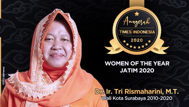 Women of The Year 2020 of East Java goes to Tri Rismaharini. (Graphic Design: Dena Setya/TIMES Indonesia)