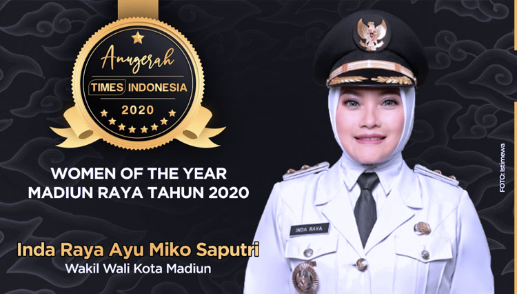 Inda Raya Ayu, Women of The Year Madiun Raya 2020. (Grafis: Dena Setya/TIMES Indonesia)