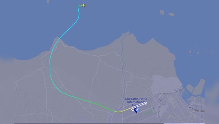 Jejak FlightRadar Sriwijaya Air SJ182 Jakarta Pontianak. (FOTO: FlightRadar)