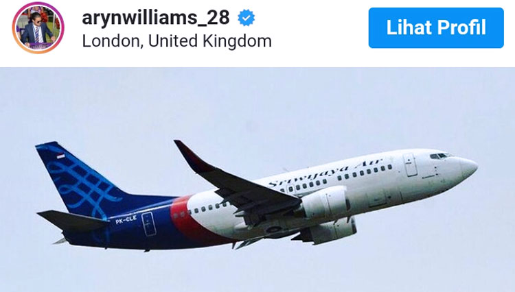Aryn Williams, mengajak masyarakat untuk berdonasi bagi keluarga korban jatuhnya pesawat Sriwijaya Air SJ-182. (Foto: Tangkapan layar Instagram)