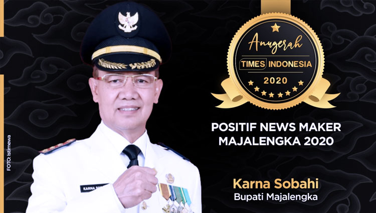 Karna Sobahi, Positive News Maker Cirebon Raya 2020 (Grafis: Dena Setya/TIMES Indonesia)