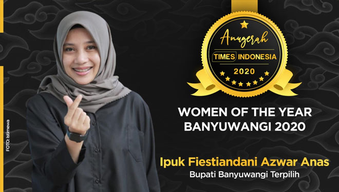 Ipuk Fiestiandani, Women of The Year Banyuwangi 2020. (Grafis: Dena Setya/TIMES Indonesia) 
