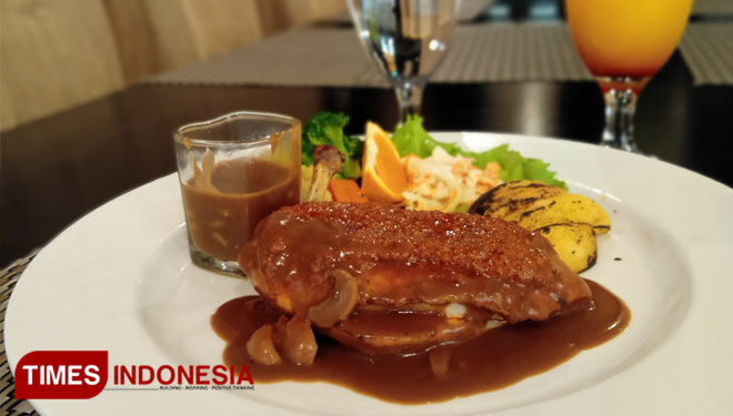 Sajian menu Taliwang Chicken Steak yang lezat.(FOTO: Anugrah Dany/TIMES Indonesia)