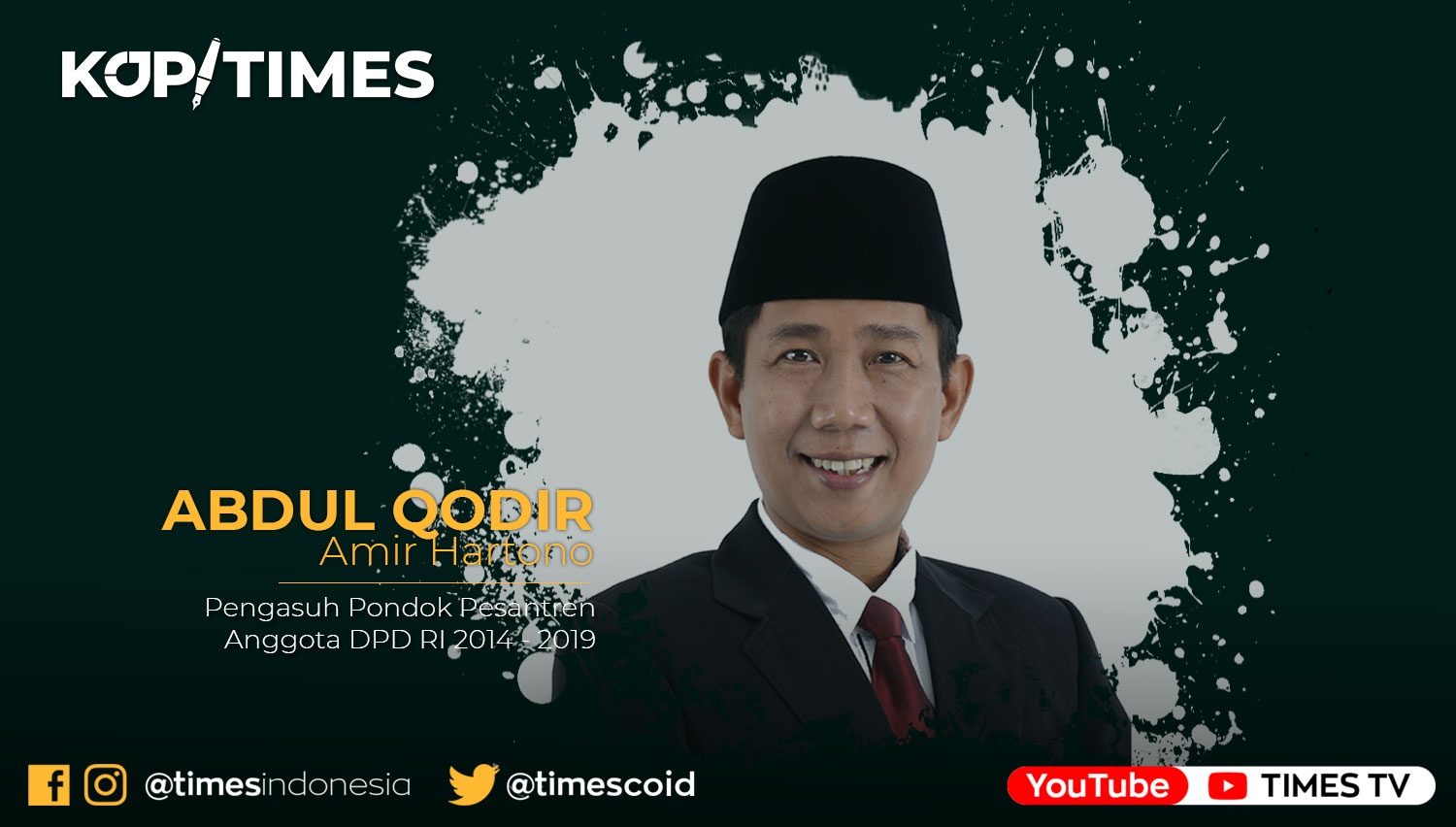  H. Abdul Qodir Amir Hartono, SE., SH., MH., Pengasuh Pondok Pesantren, Anggota DPD RI 2014 - 2019
