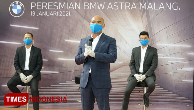 Operation Manager BMW Astra, Teguh Widodo, saat peresmian BMW Astra Malang. (Foto: Naufal Ardiansyah/TIMES Indonesia)