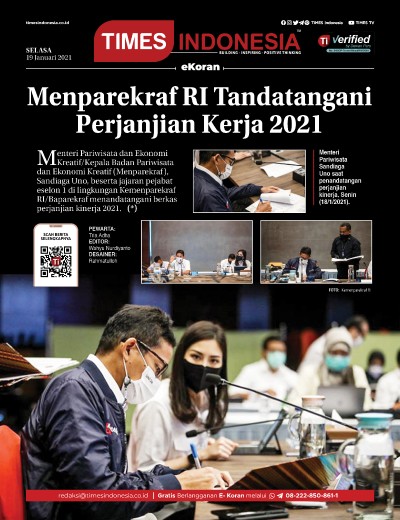 Edisi Selasa, 19 Januari 2021: E-Koran, Bacaan Positif Masyarakat 5.0 