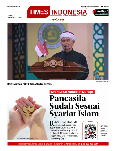 Edisi Rabu, 20 Januari 2021: E-Koran, Bacaan Positif Masyarakat 5.0