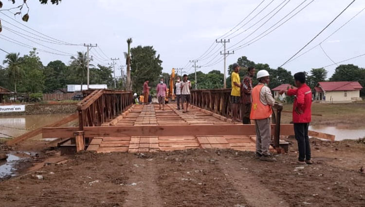 Kementerian PUPR RI dan TNI AD Selesaikan Pemasangan Jembatan Bailey Tabunio II untuk Pulihkan Lalu Lintas Selatan Kalsel