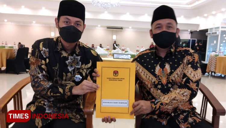 Rapat Pleno Terbuka KPU Tuban Penetapan Bupati dan Wakil Bupati terpilih dalam Pilkada 2020 (22/01/2021). (foto: Ahmad Istihar/TIMES Indonesia) 