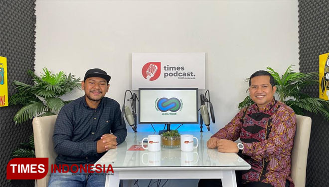 Sekertaris Jendral OPOP Jatim, Muhammad Ghofirin saat menjadi narasumber di TIMES to Inspiring, Kamis (21/1/2020). (Foto: Khusnul Hasana/TIMES INDONESIA) 