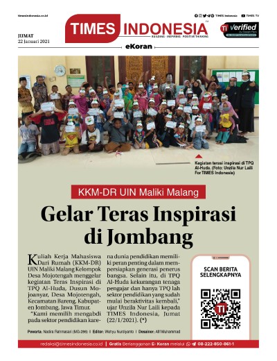 Edisi Jumat, 22 Januari 2021: E-Koran, Bacaan Positif Masyarakat 5.0 