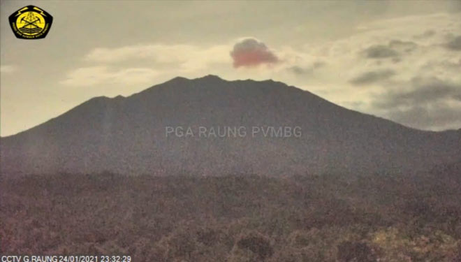 Rekaman CCTV Gunung Raung dari PVMBG (Foto : PPGA Raung for TIMESIndonesia)