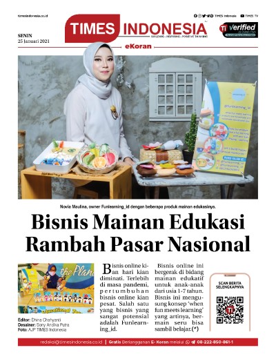  	Edisi Senin, 25 Januari 2021: E-Koran, Bacaan Positif Masyarakat 5.0 