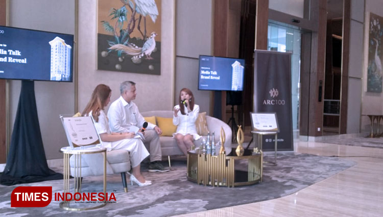 Tanrise property saat menggelar acara brand reveal berjudul welcome to the Exceptional Life, ARC100 Brand Reveal, Rabu (27/1/2021). (FOTO: Khusnul Hasana/TIMES Indonesia)