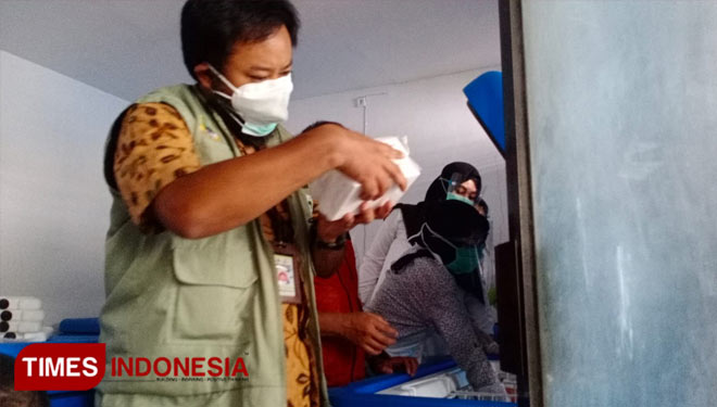 Vaksin Covid-19 tiba di Pangandaran. (Foto: Dinar/TIMES Indonesia)