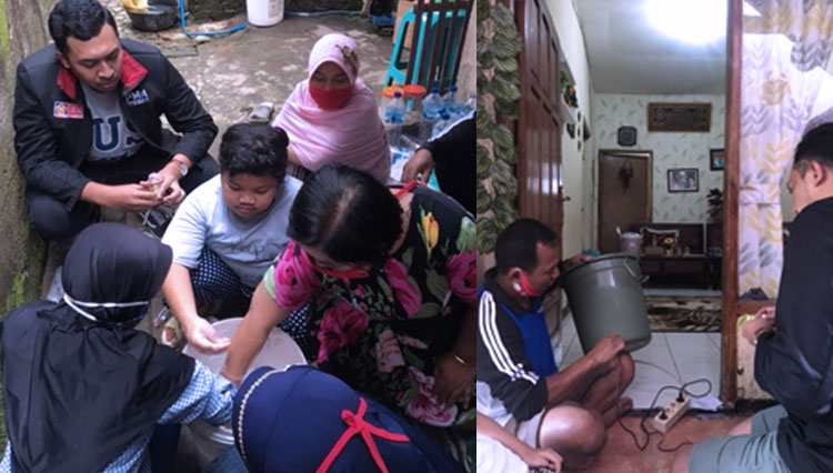 Sosialisasi Pembuatan Sarana Kampung Tangguh di Desa Ampeldento. (FOTO: PMM UMM)