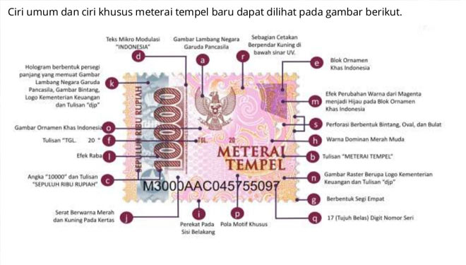 Desain meterai tempel baru 2021.(Dok.DJP)