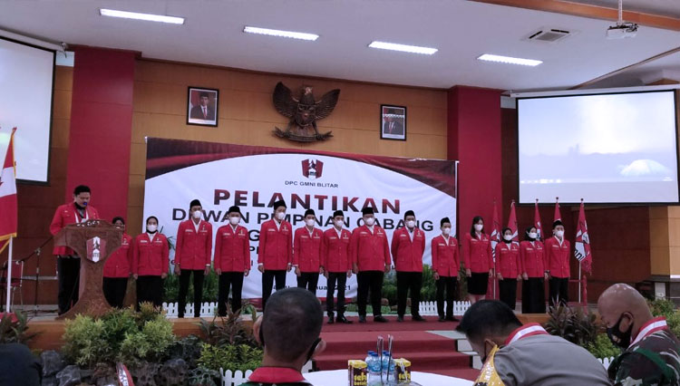Resmi Dilantik, GMNI Blitar 2020-2022 Siap Kawal Progam Pembangunan Blitar
